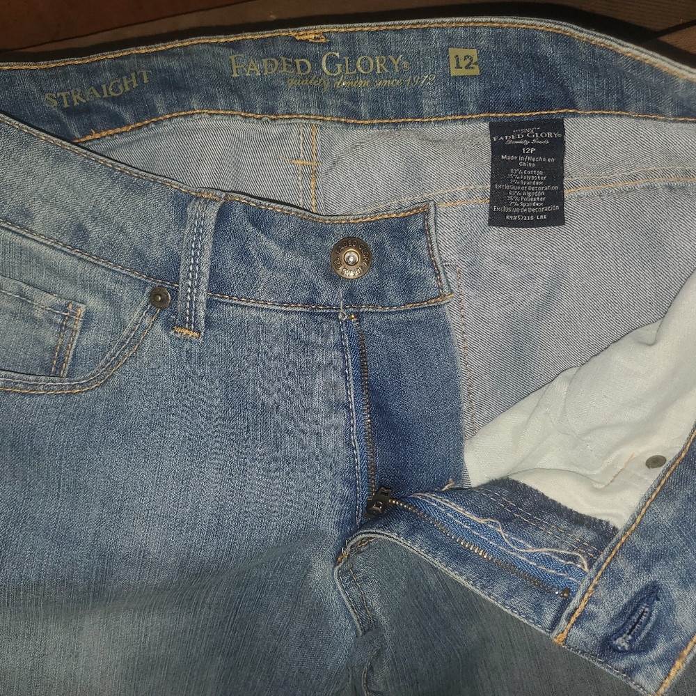 Womens faded glory blue jeans